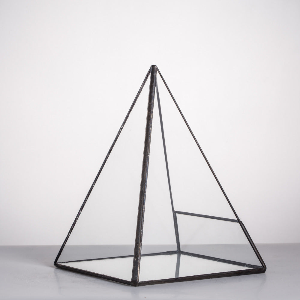 Handmade Pyramid Geometric Glass Terrarium for Succulent Fern Moss Airplants Cacti - NCYPgarden