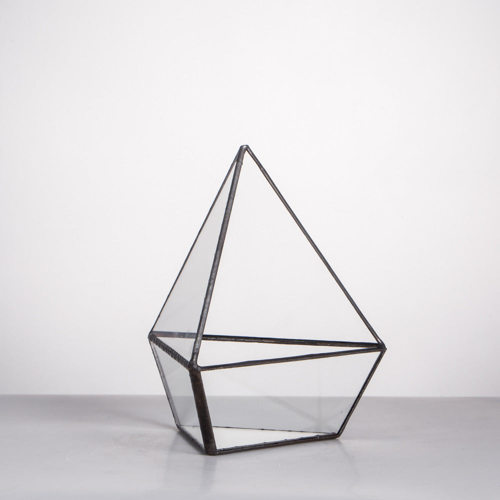 Handmade Geometric Flower Pot Small Glass Terrarium Pot for Container Balcony Garden Succulents - NCYPgarden