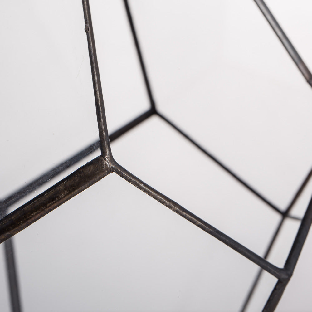 Handmade Black Hanging Teardrop Shape Glass Geometric Terrarium for Succulents Cacti - NCYPgarden