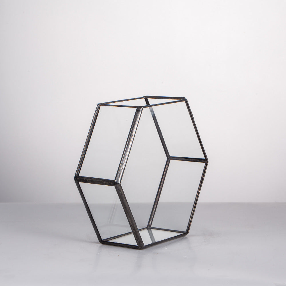 Handmade HoneycombThin Glass Geometric Terrarium for Succulents Moss - NCYPgarden