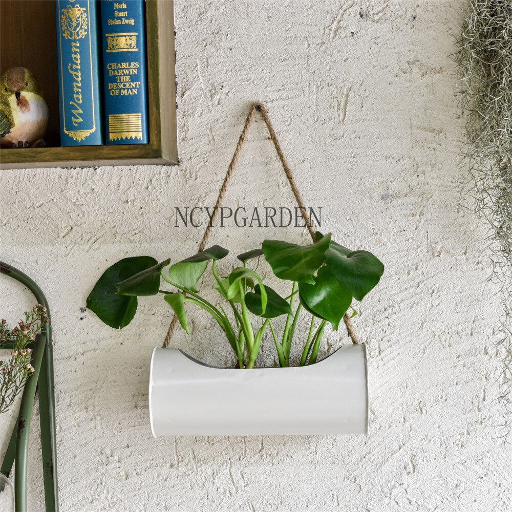modern succulent pots Planter Iron and Rope Modern Cactus Pots – NCYPgarden