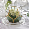 Handmade Gold Tabletop Polyhedron Glass Geometric Terrarium for Wedding Section Reception - NCYPgarden