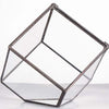 Handmade Gold Black Inclined Cube Style Glass BoxGeometric Terrarium with Door for Home  Wedding - NCYPgarden